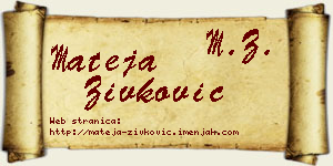 Mateja Živković vizit kartica